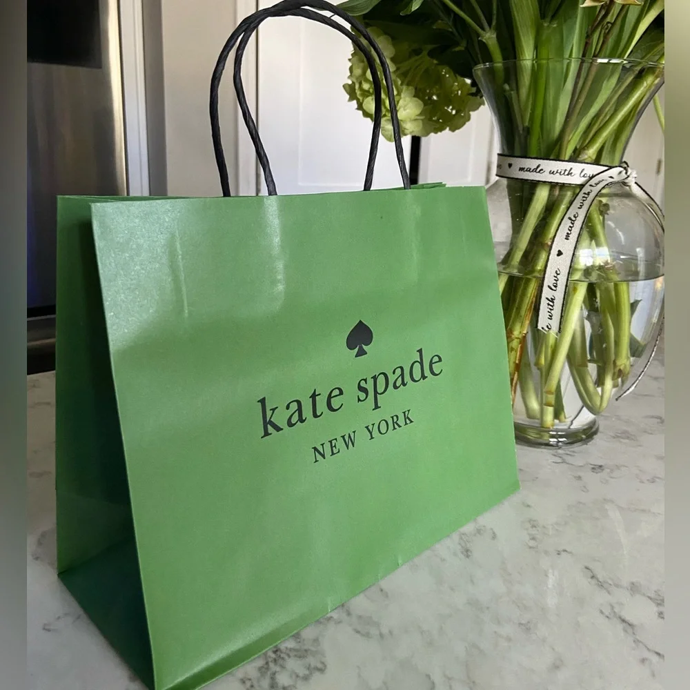 New! Kate spade gift bag in iconic green color. MEDIUM bag with handles